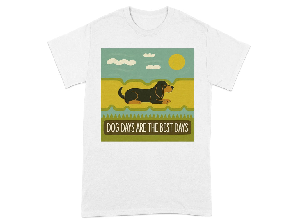 Dog Days Are The Best Days Gordon Setter T-Shirt White T-shirt