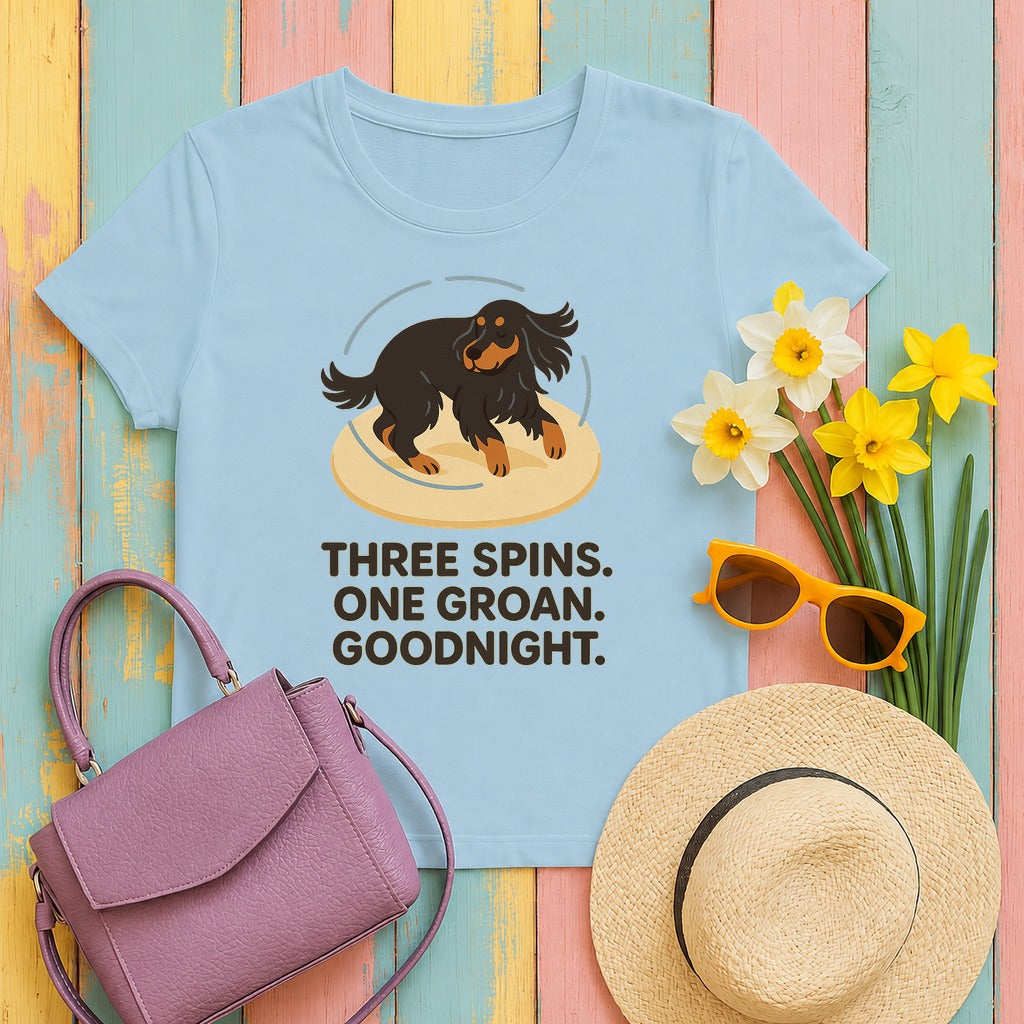 Gordon Three Spins One Groan Tee in Light Blue