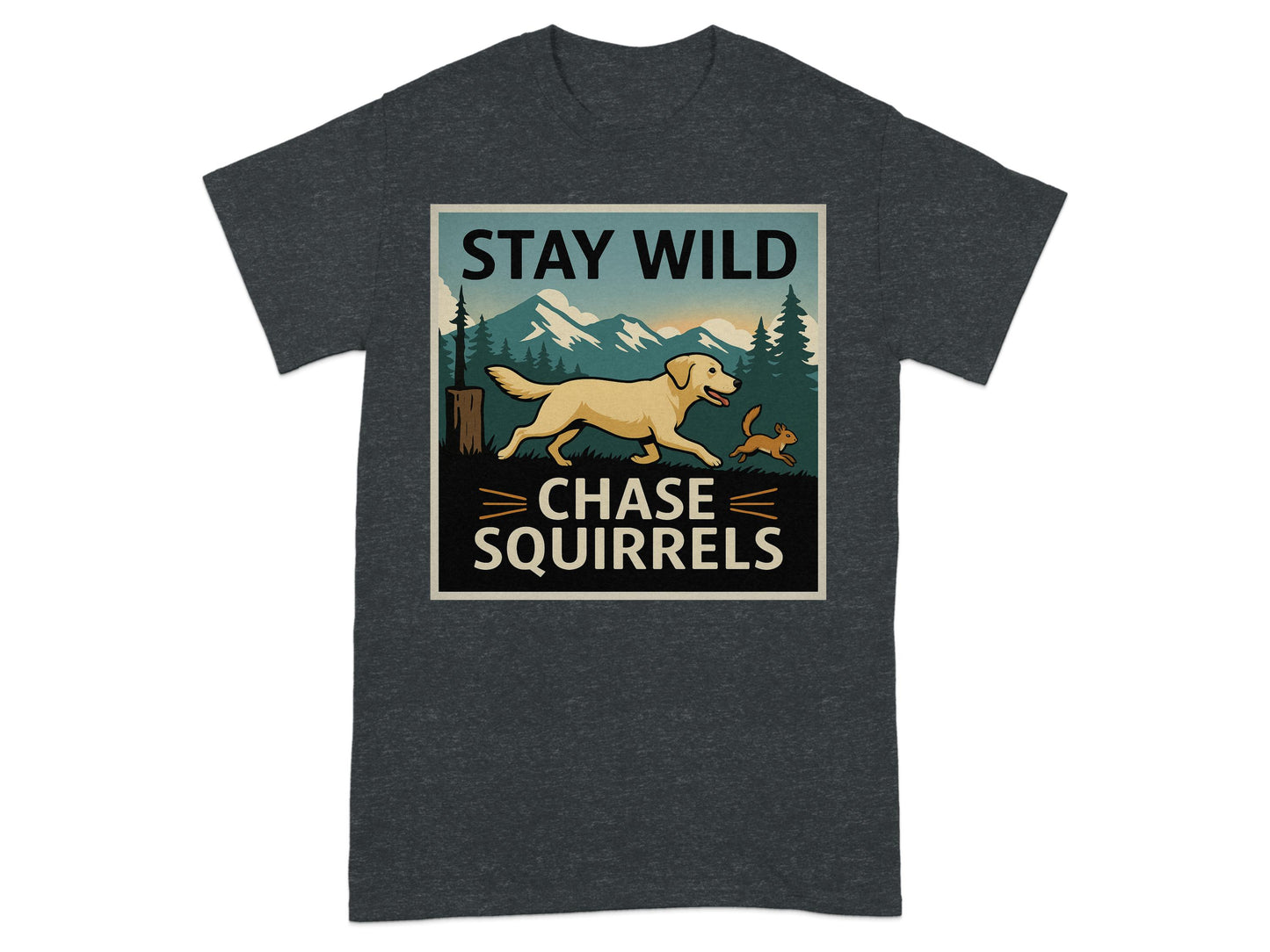 Stay Wild Chase Squirrels Graphic Tee product type