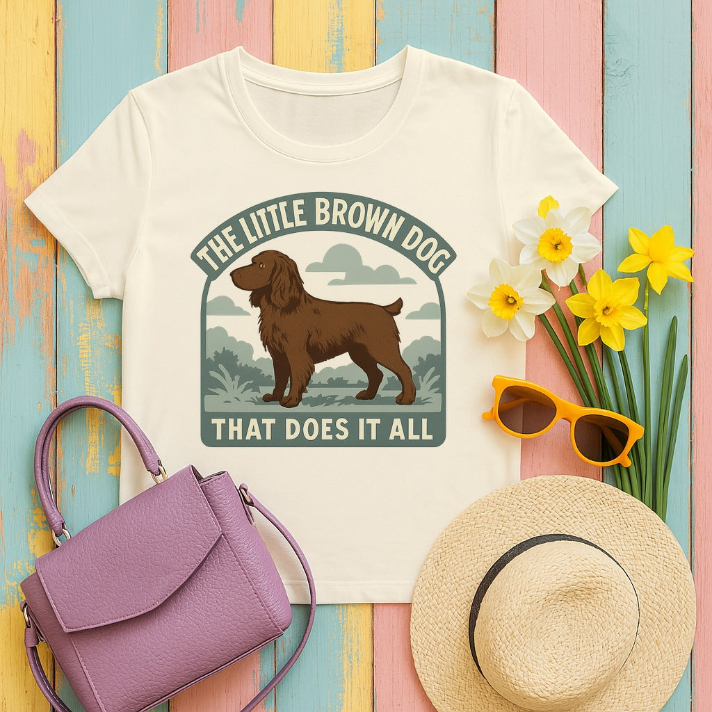 Boykin Spaniel Little Brown Dog That Does It All T-shirt in Natural