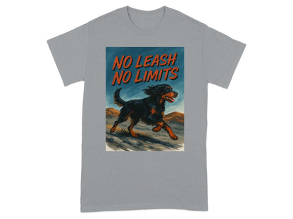 No Leash No Limits Running Dog Art T-Shirt product type