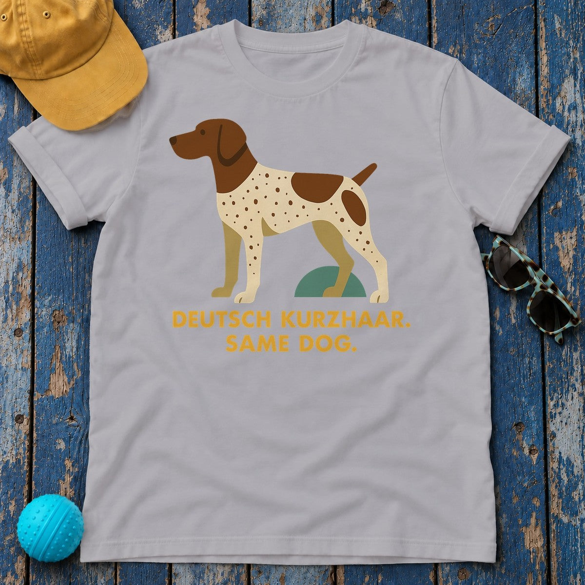 Deutsch Kurzhaar Same Dog German Shorthaired Pointer T-Shirt in Athletic Heather