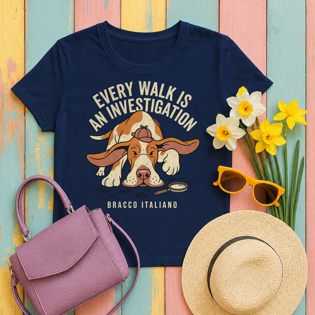 Bracco Italiano Sleuth T-shirt in Navy