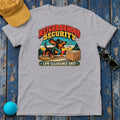 Neighborhood Security Low Clearance Unit Dachshund T-Shirt in Athletic Heather - flat lay