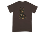 Cute Cartoon Dog in Punk Rock Outfit T-Shirt