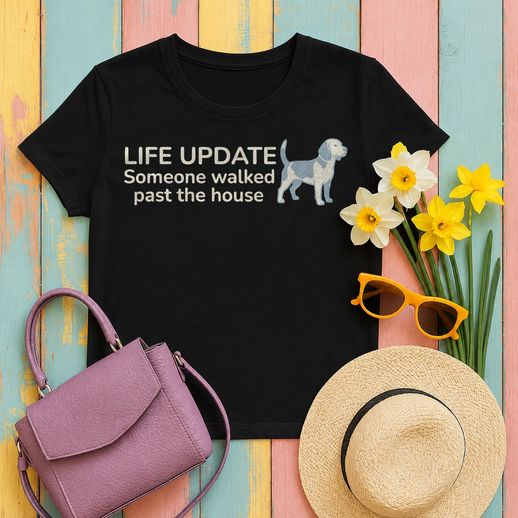 Beagle Life Update T-Shirt in Black