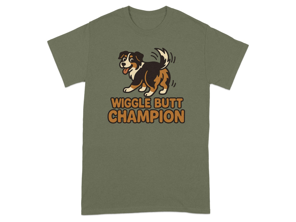 Wiggle Butt Champion Dog Lover Graphic T-Shirt