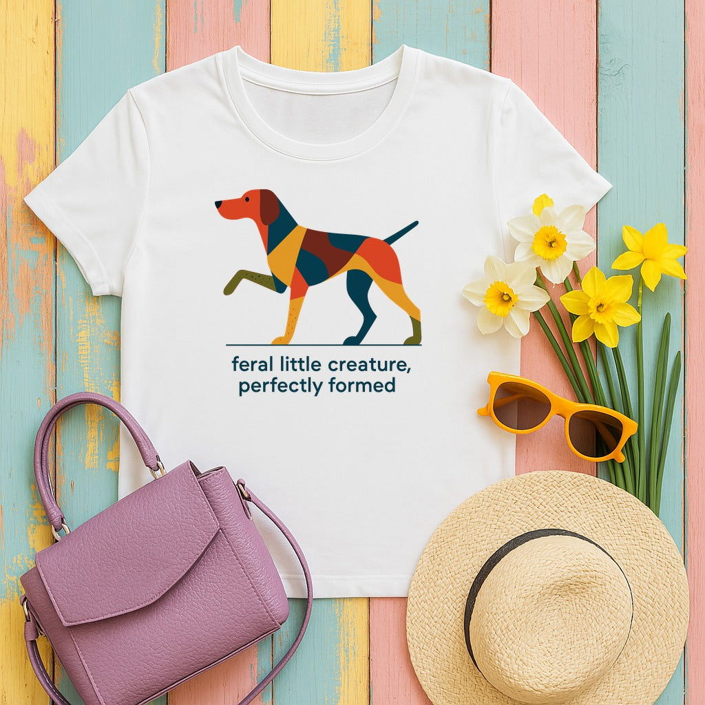 Feral, Formed. Vizsla T-Shirt in White
