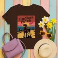 Endless Fetch Graphic with Labrador Beach T-Shirt in Dark Chocolate
