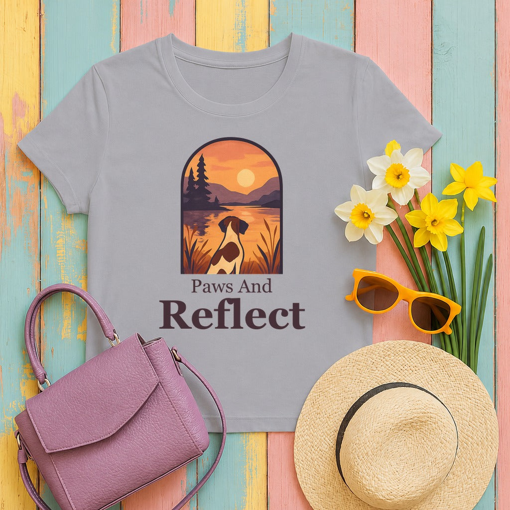 Pointer Paws and Reflect T-shirt in Athletic Heather