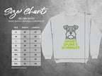 Size chart for Gildan 18000 sweatshirt with Schnauzer graphic.
