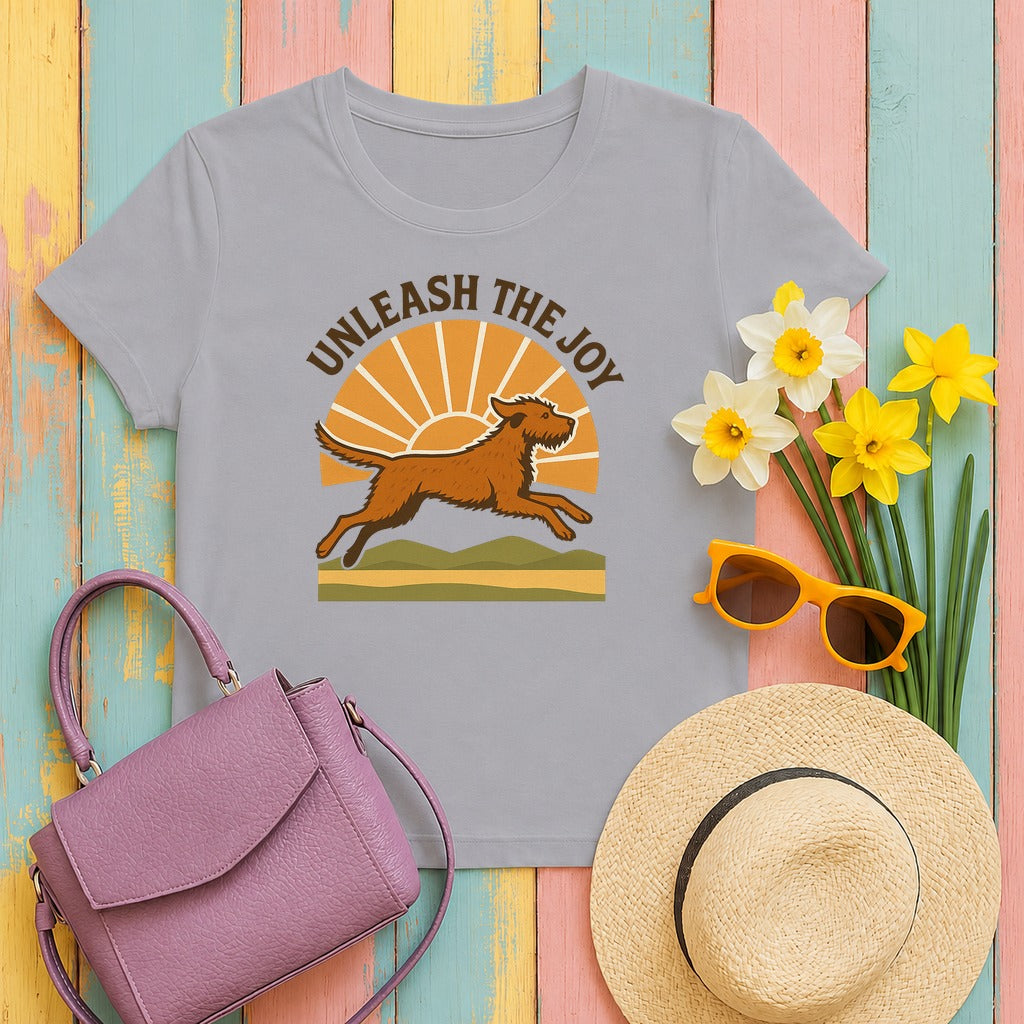 Wirehaired Vizsla Unleash the Joy Tee in Athletic Heather