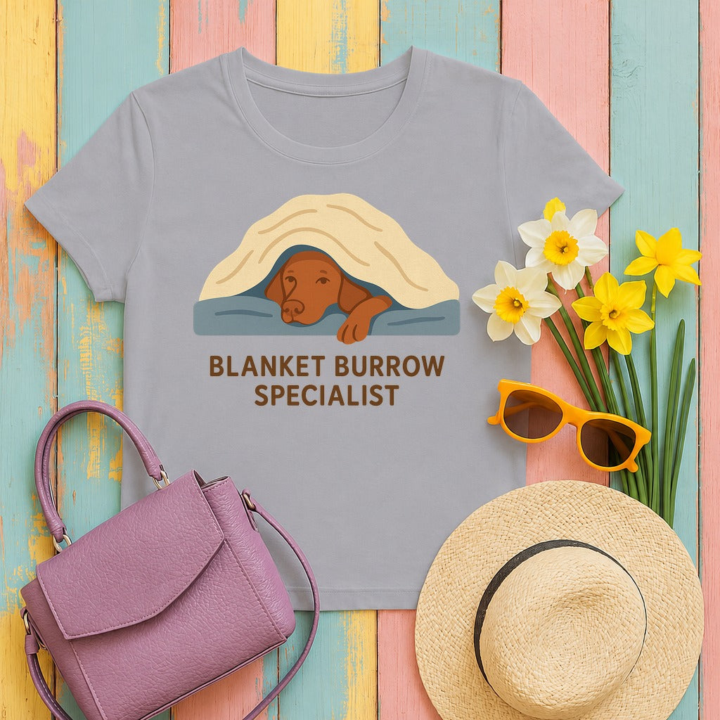 Vizsla Blanket Burrow Specialist Tee in Athletic Heather