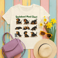 Dachshund Mood Chart T-Shirt in Natural