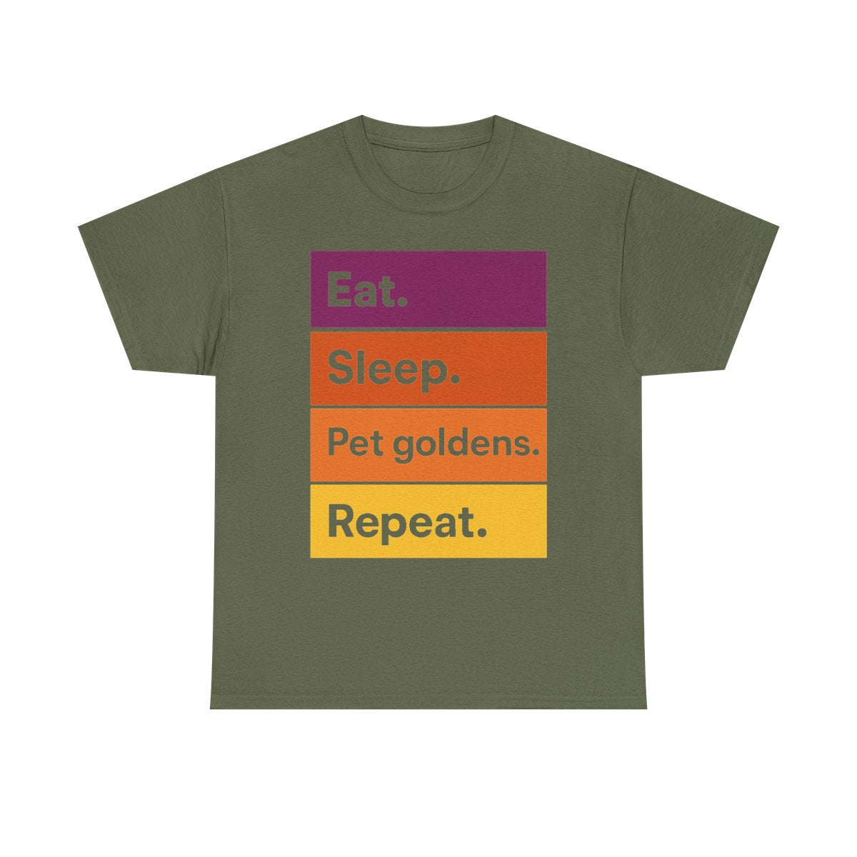 Eat Sleep Pet Goldens Repeat Graphic T-shirt