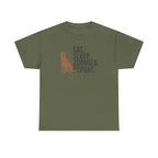 Eat Sleep Zoomies Repeat Dog T-Shirt - Military Green