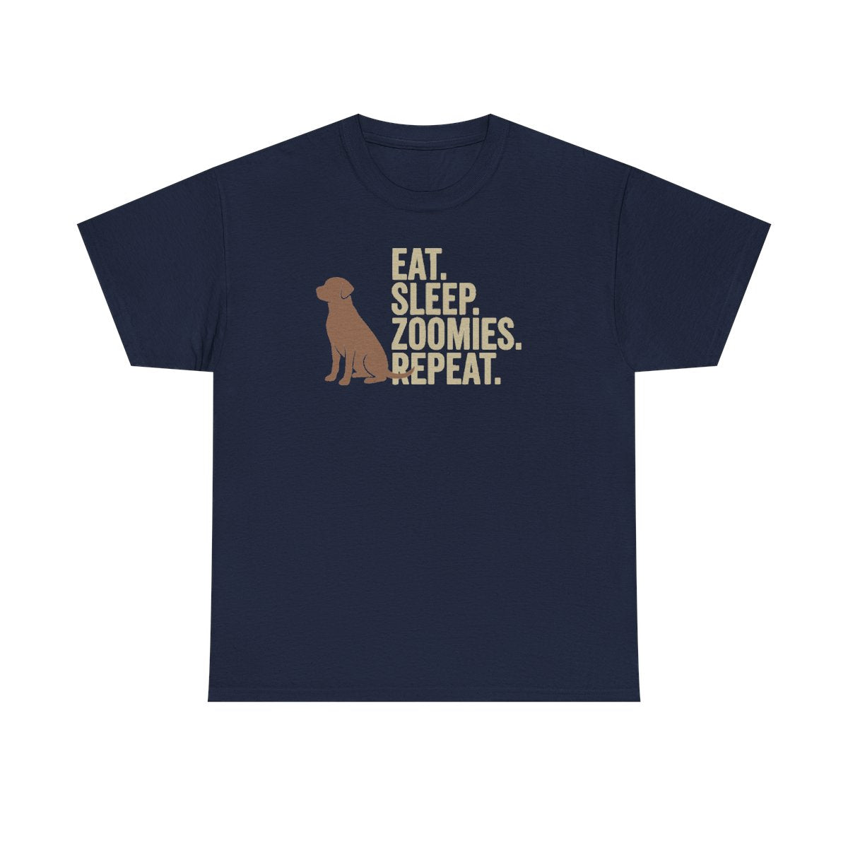 Labrador Retriever — Eat Sleep Zoomies Repeat Lab T-shirt - Navy