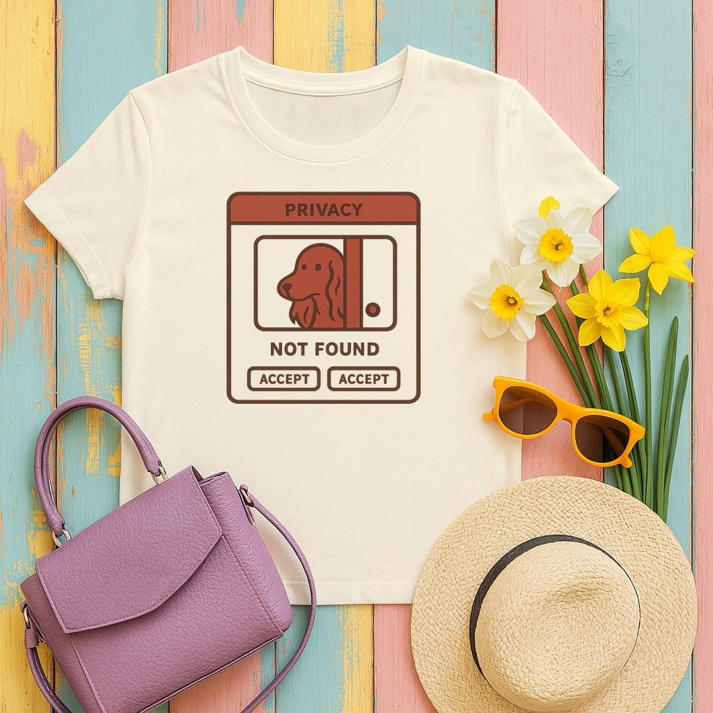 Irish Setter Privacy Not Found T-shirt in Natural