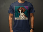 T-shirt with a graphic of a German Shorthaired Pointer and text "ENDLESS HUNGER".