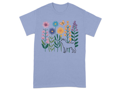 Adorable Dog Amongst Colorful Wildflowers T-shirt product