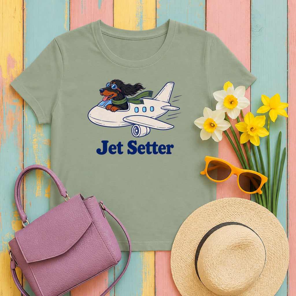 Gordon Setter Jet Setter Tee in Sage