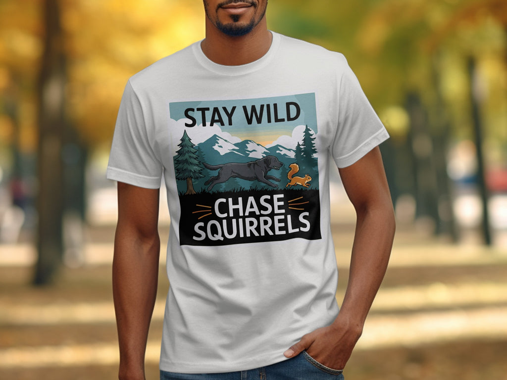 Stay Wild Chase Squirrels Graphic T-Shirt Product