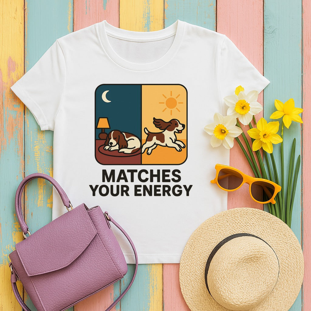 Springer Matches Your Energy Tee in White