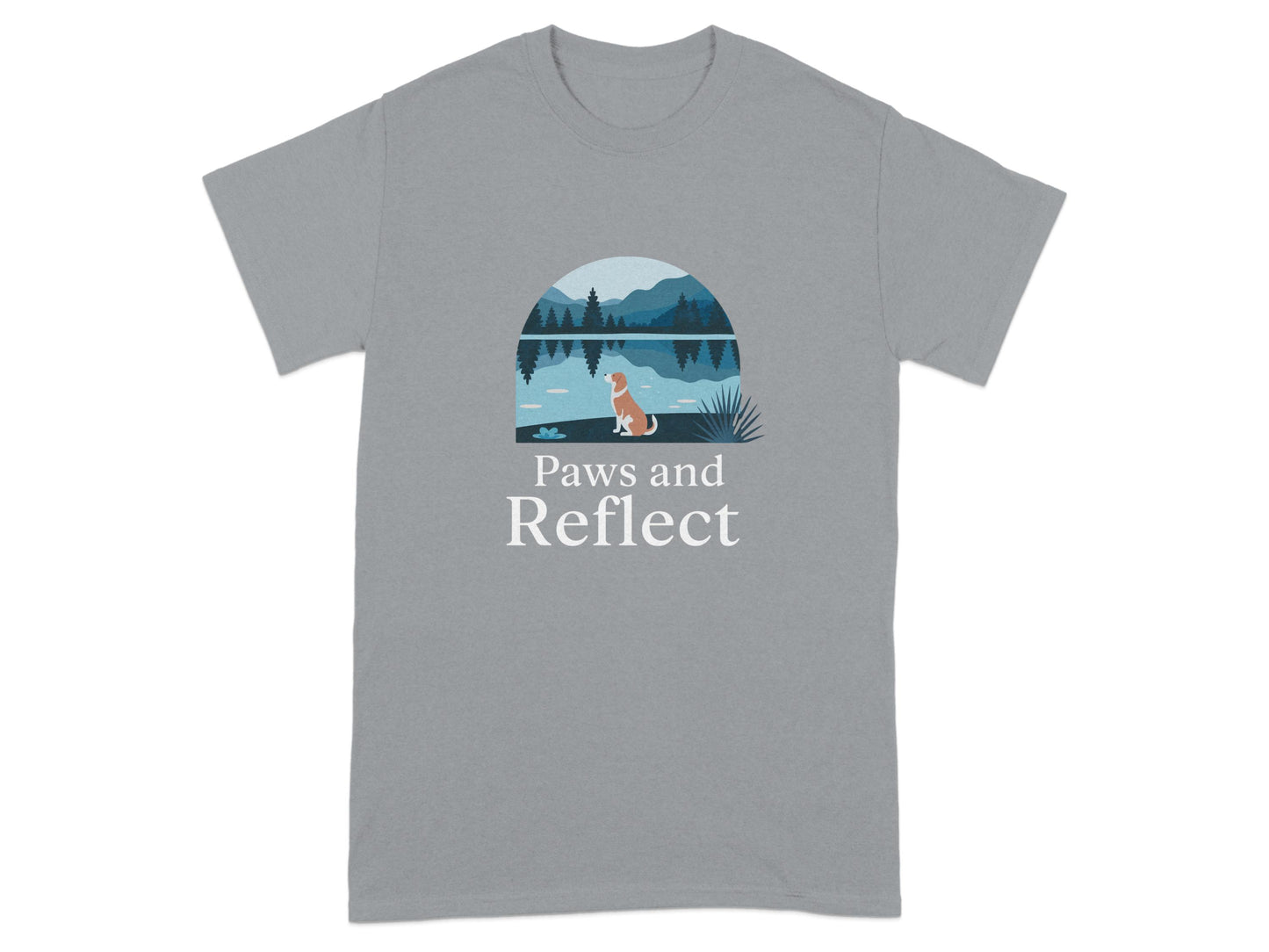 Paws and Reflect Graphic Dog Design T-Shirt product type