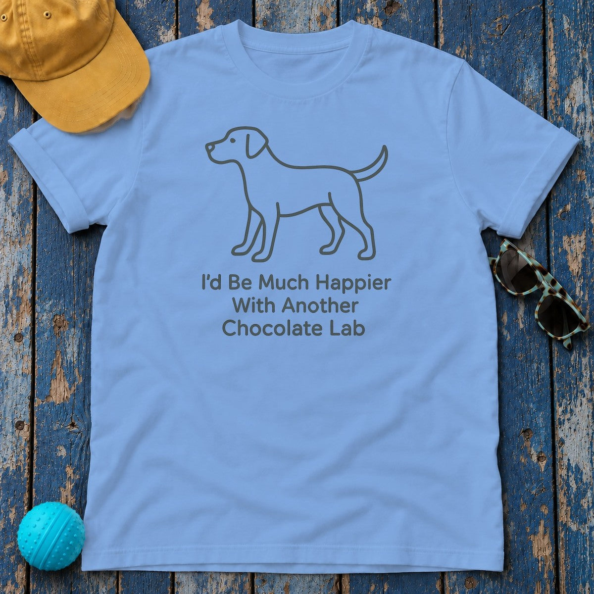 Another Chocolate Lab T-shirt in Carolina Blue
