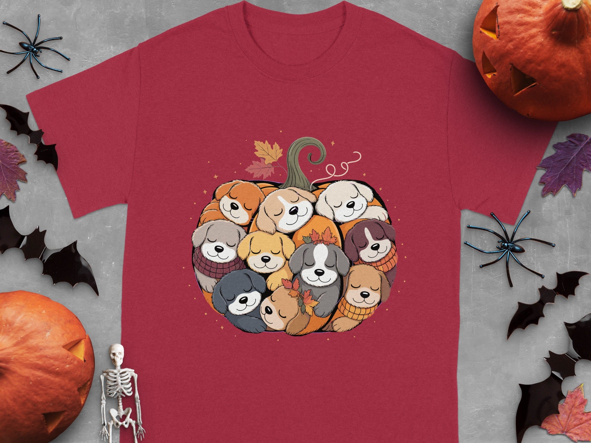 Cute Pumpkin with Dogs Halloween Shirt