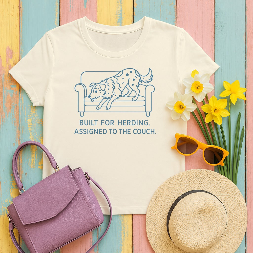 Australian Shepherd Built For Herding Tee in Natural