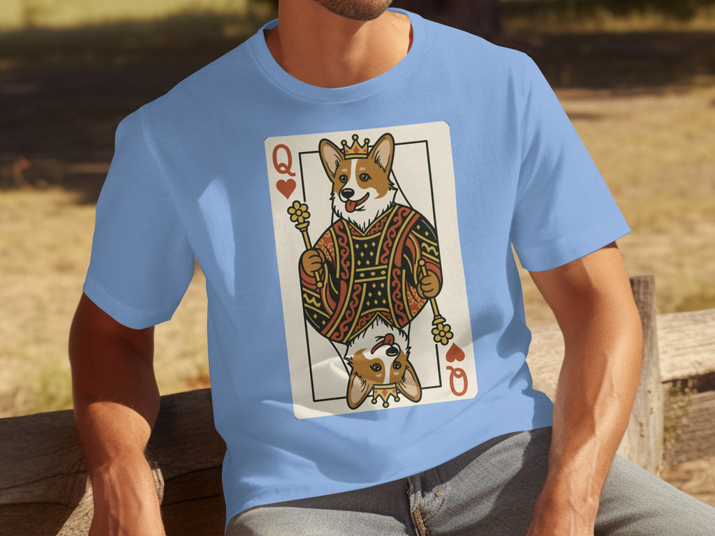 Queen of Hearts Corgi Graphic Tee Shirt for Dog Lovers