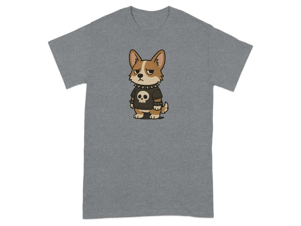 Cute Corgi Puppy in Skull Design Graphic Tee