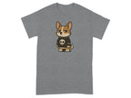 Cute Corgi Puppy in Skull Design Graphic Tee