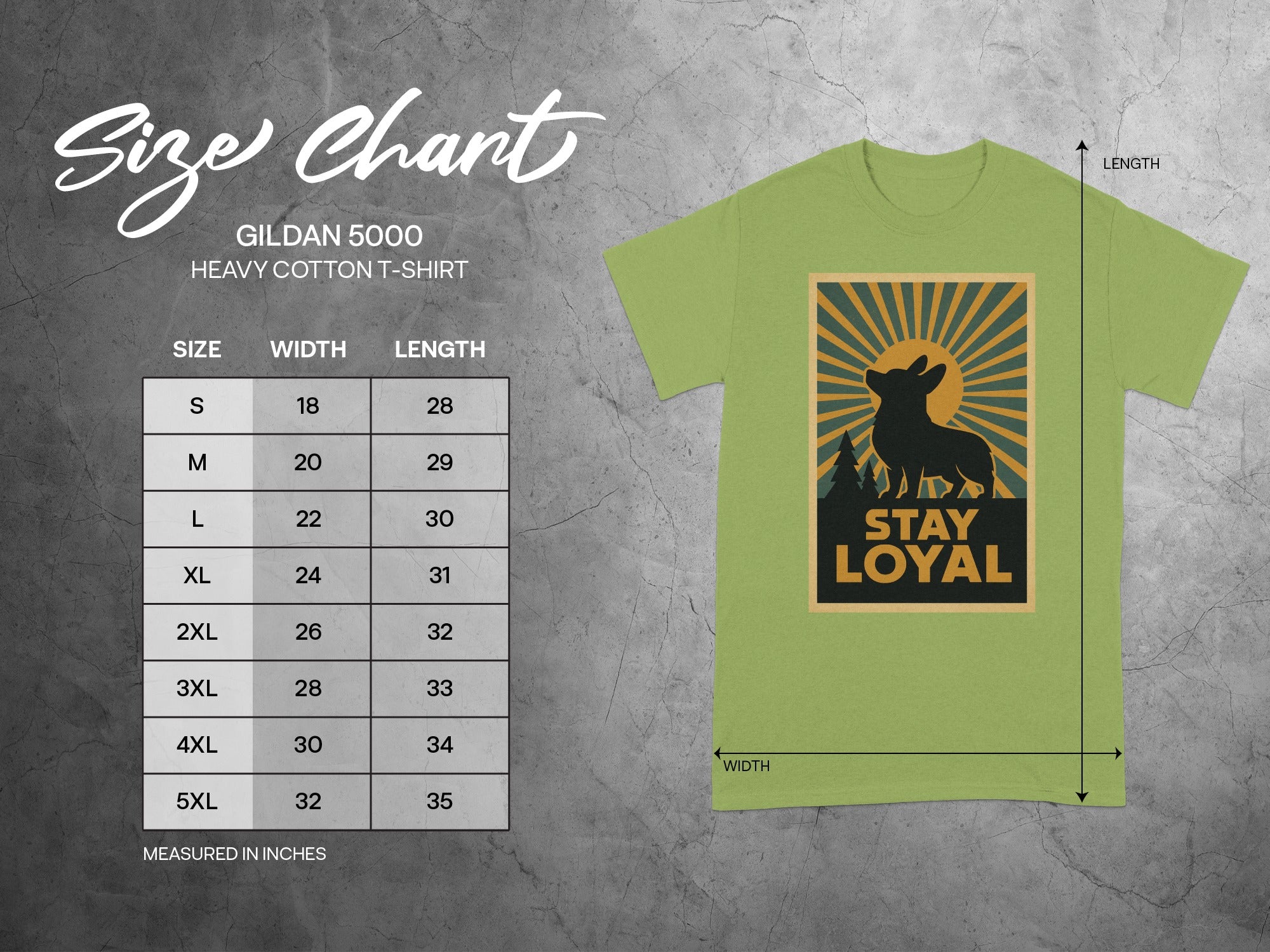 Stay Loyal Graphic T Shirt with Wolf Design Large Sunburst