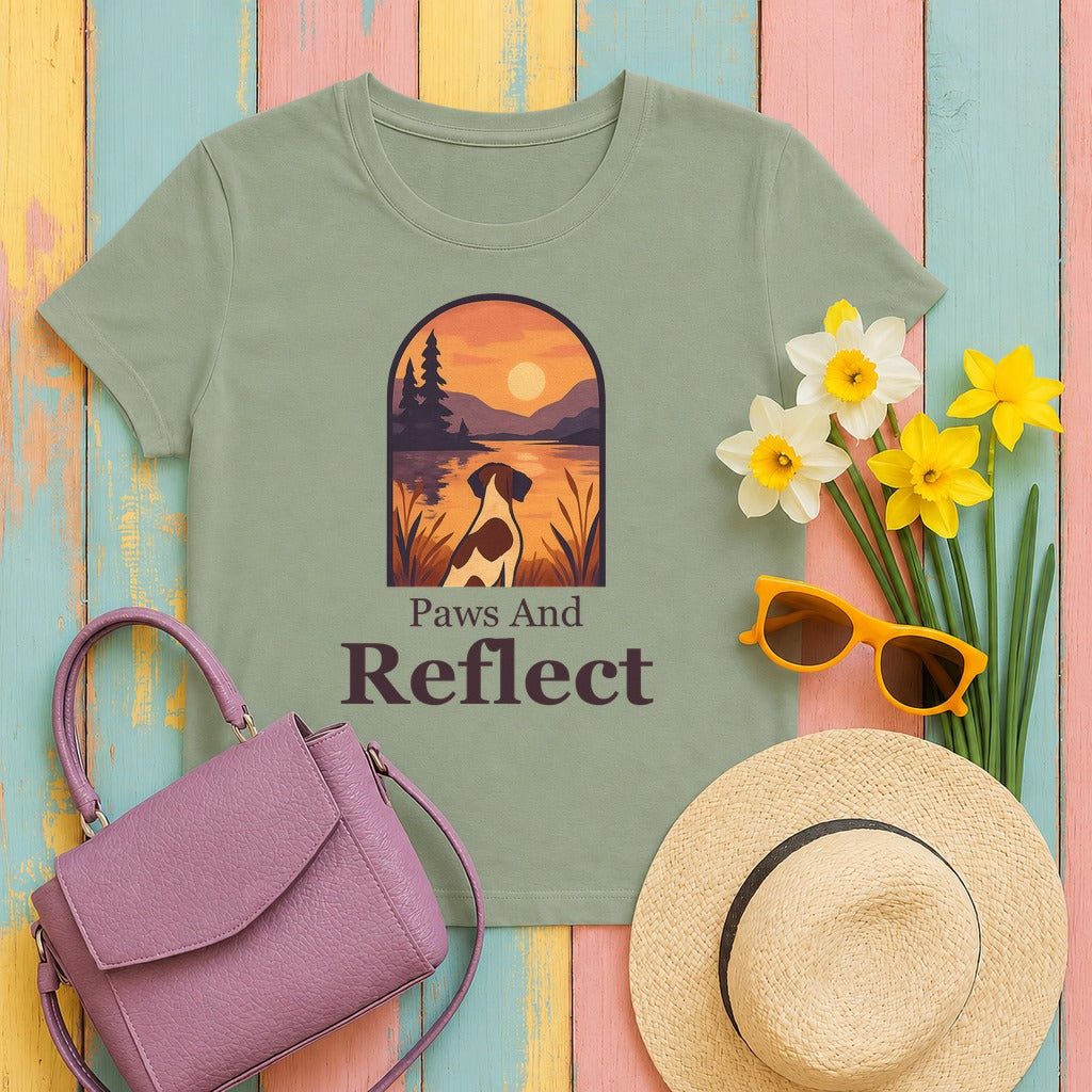 Pointer Paws and Reflect T-shirt in Sage