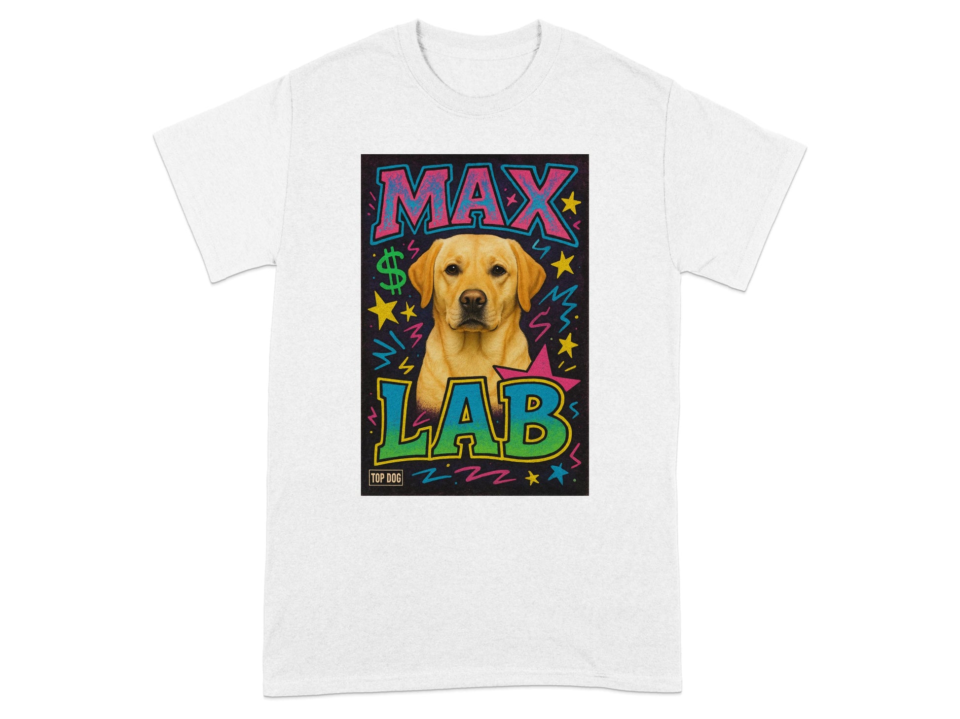 Colorful Max Lab Dog Graphic Design Shirt product type
