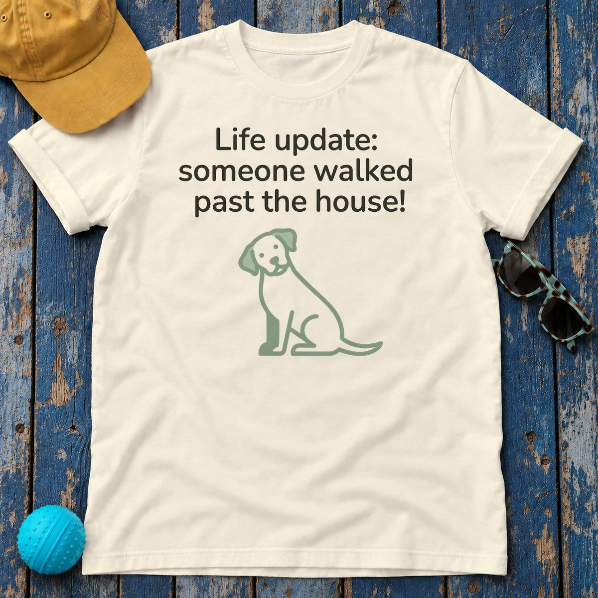 Life Update Reactive Dog Graphic T-Shirt in Natural