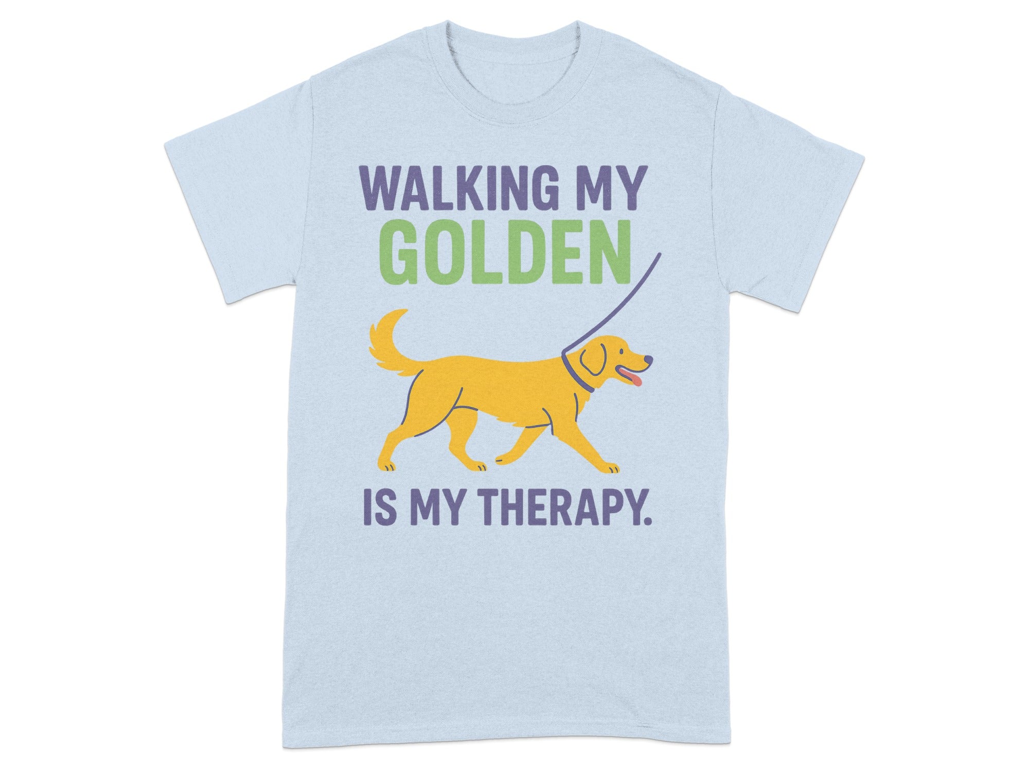 Walking My Golden Is My Therapy T-shirt