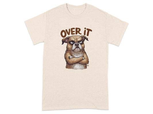 Over It Cartoon Dog Graphic Design T-shirt product