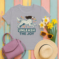English Setter Unleash the Joy Tee in Athletic Heather