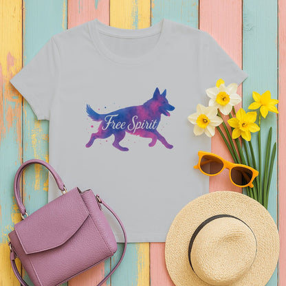 Free Spirit Dog Graphic Short Sleeve T Shirt product type