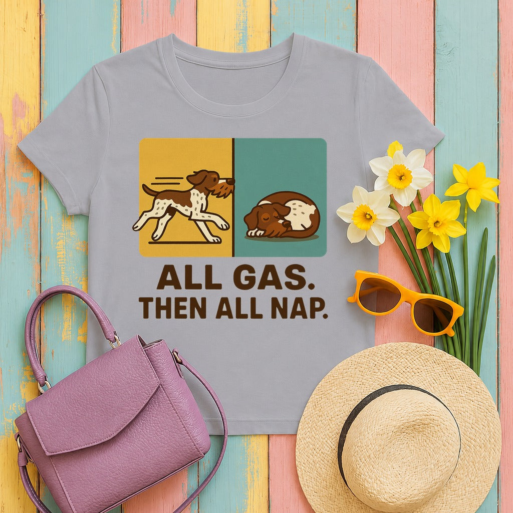 GWP All Gas Then All Nap Tee in Athletic Heather