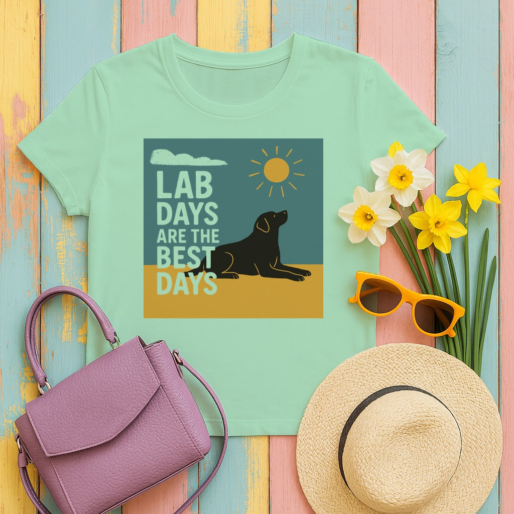 Black Lab Days T-Shirt in Mint Green