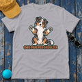 One Paw Per Shoulder Australian Shepherd T-Shirt in Athletic Heather
