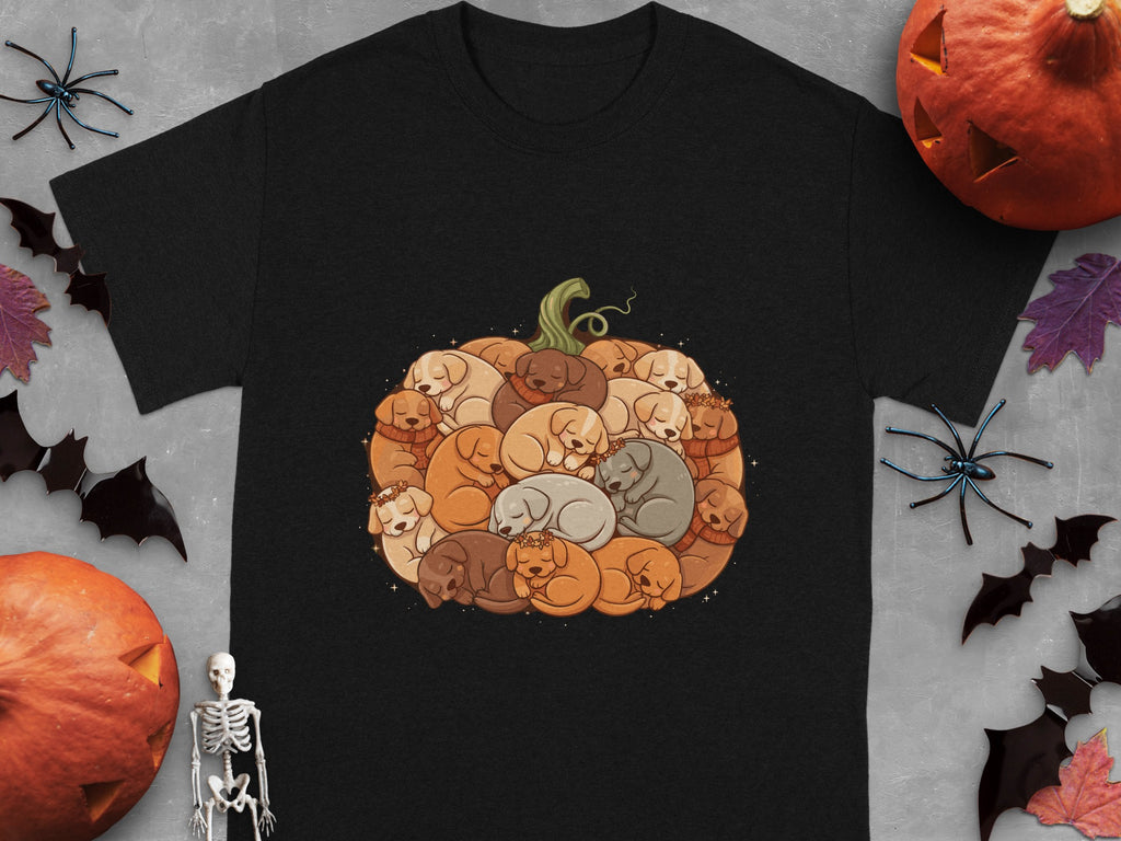 Cozy Dog Pumpkin Halloween Graphic Shirt