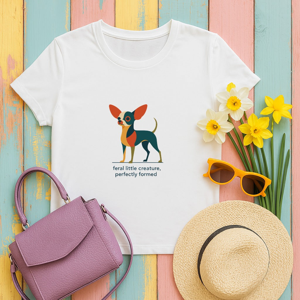feralfam chihuahua tee flat lay hero v8