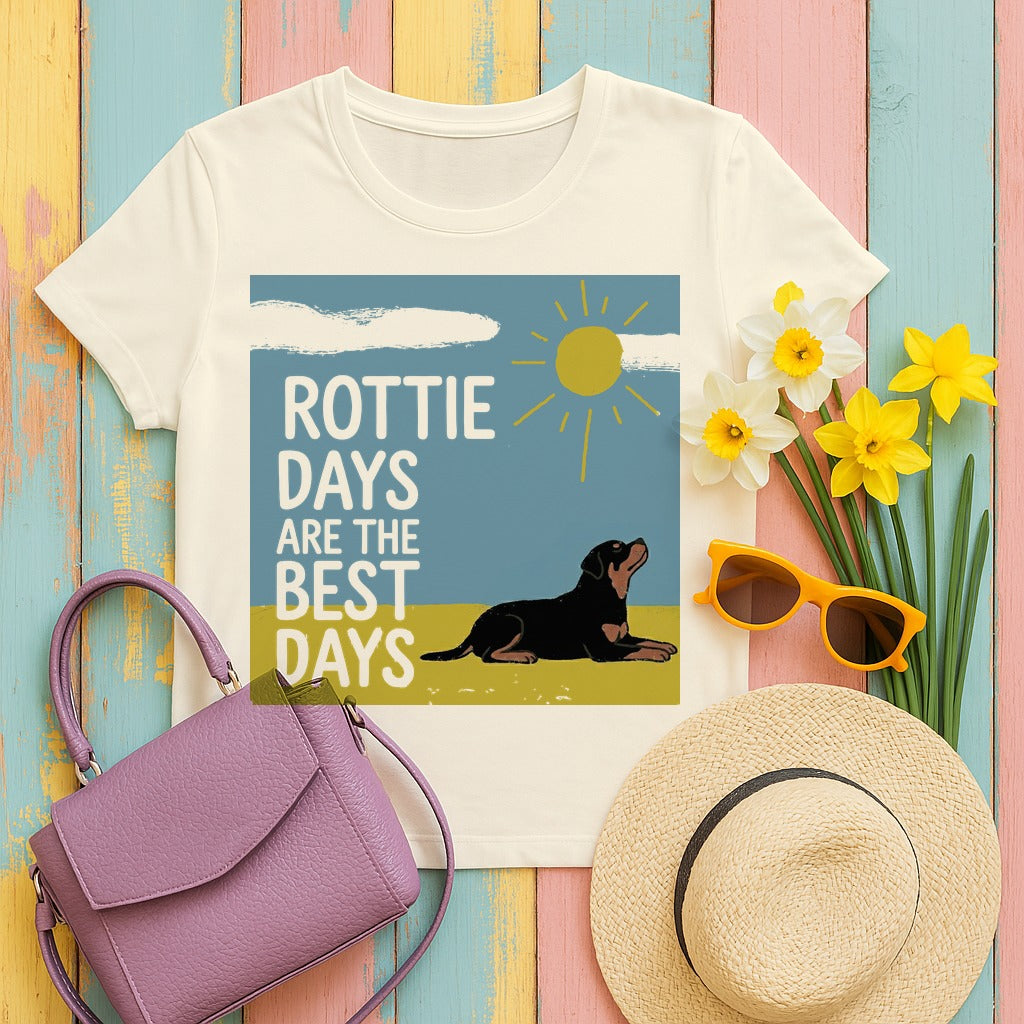 Rottie Days Are The Best Days T-Shirt in Natural