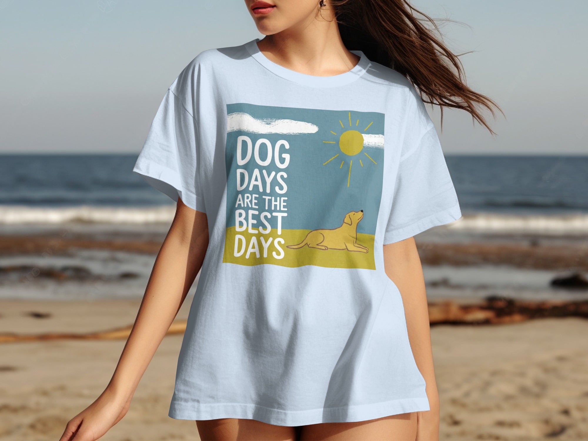 Dog Days Are the Best Days Sunny Design T-shirt