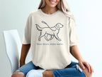 Slow down enjoy walks graphic tee for dog lovers